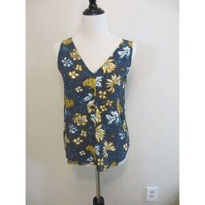 LOFT OUTLET SLEEVELESS HAWAIIAN PRINT TOP XS